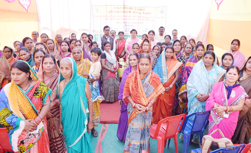 women SHG-led Custom Hiring Centres were
launched by ICAR- CIWA, Bhubaneswar on 10 th February2023 in Puri District.